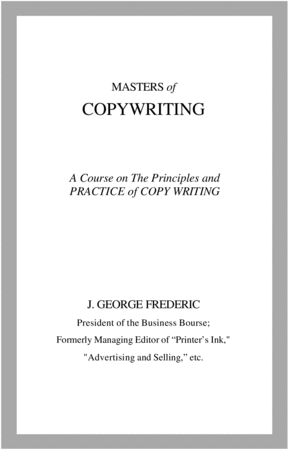 Product picture Copywriters Blueprint