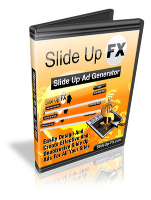 Product picture Slide Up FX Slide Up Ad Generator With MRR