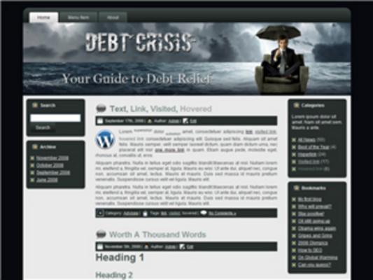 Product picture Debt Crisis Niche Site
