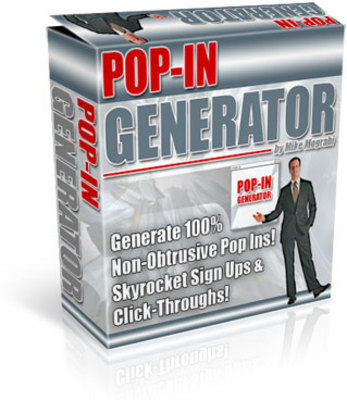 Product picture Pop-In Generator - Skyrocket Sign Ups & Click Throughs With 